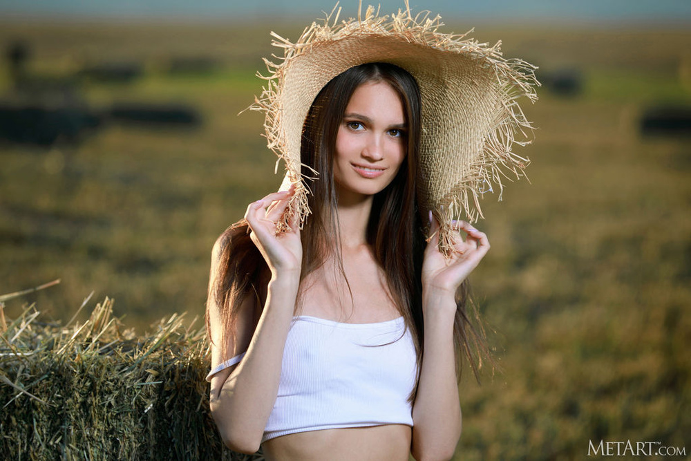 Anastasia Bella in Hay Field by Matiss