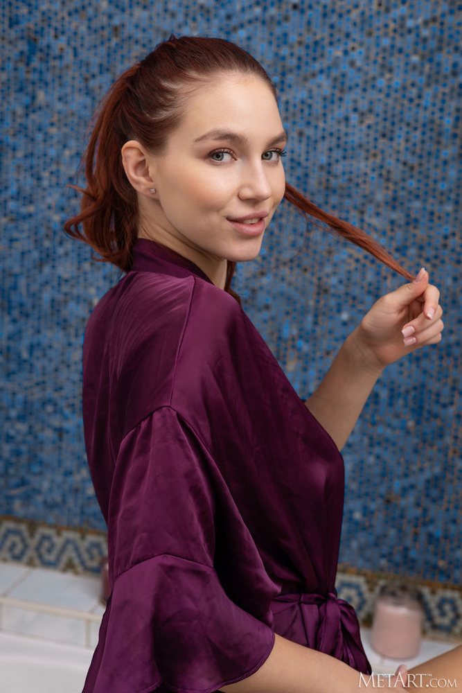 Leya Desantis in Blue Mosaic by Tora Ness