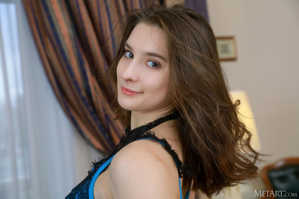 Jane White in Sapphire Lace by Matiss