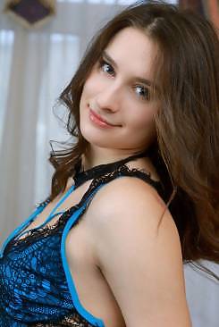 Jane White in Sapphire Lace by Matiss